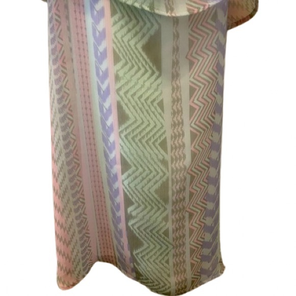 πMulti-Colored Sleeveless Aztec Mini Dress w/ Tie Back (size M)π - Picture 7 of 13